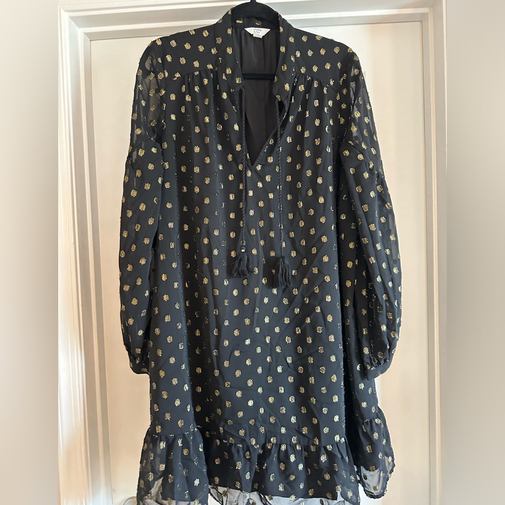 Crown and ivy black and gold dress